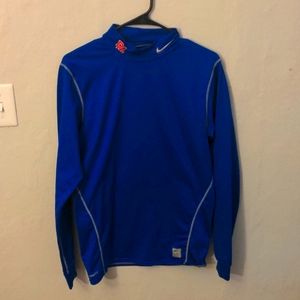 Nike DeMatha Pro Team Blue long sleeve Thermal, Size Large